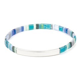 Scout Curated Wears - Good Karma Miyuki Bracelet - Just Breathe - Turquoise/Green/Silver