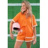 ARATLENCH Game Day Headband Football Team Spirit Orange White Sequins