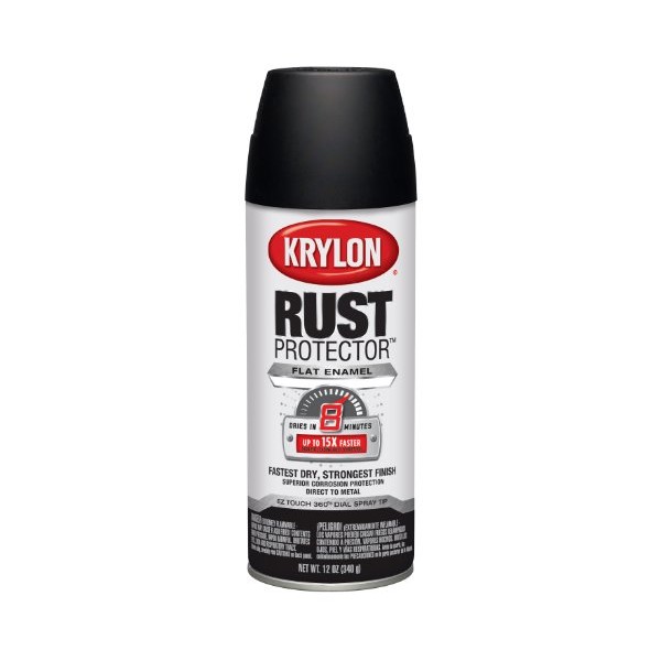 Krylon K06903500 K06903507 Enamel, 12 oz, Black, Flat