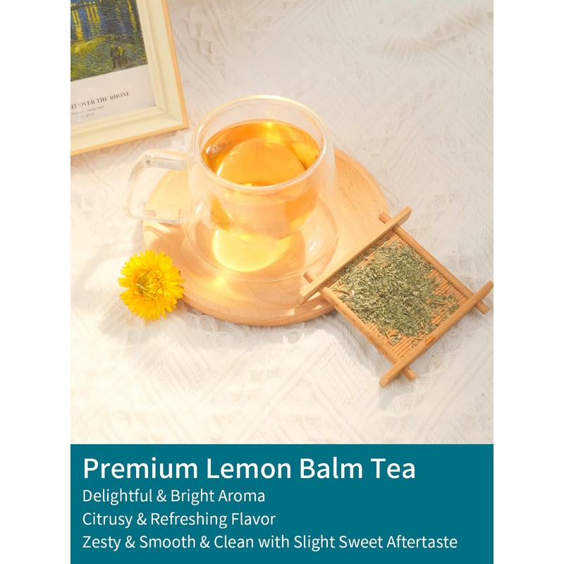 TeeLux Lemon Balm Tea Bags, Pure & Natural Lemon Balm