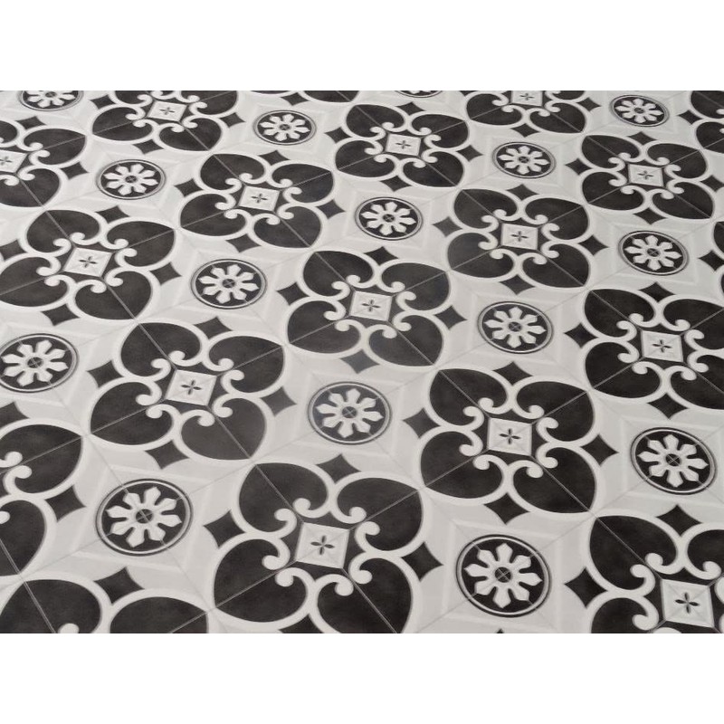 PVC floor covering, vinyl floor in nostalgic retro design, DIN