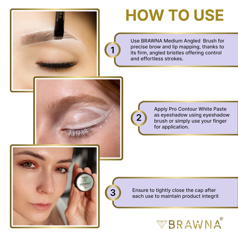 Brawna Pro Contour White Mapping Paste for Brow and Lip