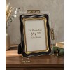 Afuly Black 5x7 Picture Frame Vintage Gold Wavy Resin Photo