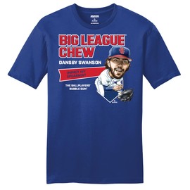 Ryno Sports Dansby Swanson CHC Big League Chew Main Event Adult Royal T-Shirt Small
