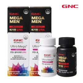 6 Months + 6 Months Women's Ultra Mega Impact (2 bottles) + Mega Man Impact (2 bottles) / 6개월+6개월 우먼스 울트라 메가 임팩트(2병) + 메가 맨 임팩트 (2병)
