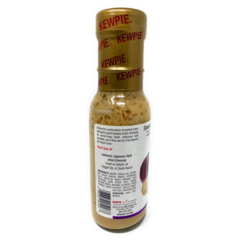 Kewpie Japanese Salad Dressings 8oz (236mL), 1 Pack (Onion with