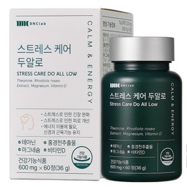 Anti-stress care Doualo theanine rhodiola extract, health functional food approved by the Ministry of Food and Drug Safety, 1 box, 60 tablets / 안티스트레스 케어 두알로 테아닌 홍경천추출물 식약처인정 건강기능식품, 1박스, 60정