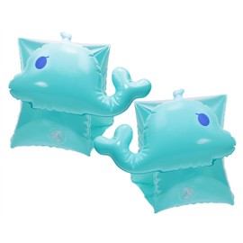 Swim Arm Floats Penta Angel 2Pcs PVC Cute Cartoon Inflatable Arm Band Flotation Sleeves Tubes Blow Up Water Rings for Summer Outdoor Swimming Pool Beach Party… (Whale)
