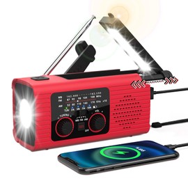 NITIGO Emergency Weather Radio, 4000mAh NOAA Weather Alert Radio Solar Charging, Hand Crank & USB Charged, AM/FM with LED Flashlight, Reading Lamp, SOS Alarm, Headphone Jack for Outdoor Indoor