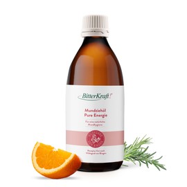 BitterKraft! Mouth Pulling Oil, 200 ml, Mouth Pulling Oil According to Hildegard von Bingen, Natural Oral Care According to Traditional Formula, Mouth Oil Pulling, Vegan (200 ml, Pure Energy)