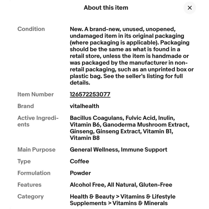 VITAL HEALTH V-NEUROKAFE