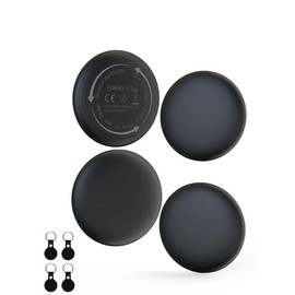 Paquete de 4 etiquetas de aire 2026 con certificación MFi de Apple. Paquete de 4 rastreadores inteligentes Bluetooth (solo iOS), localizador de artícu