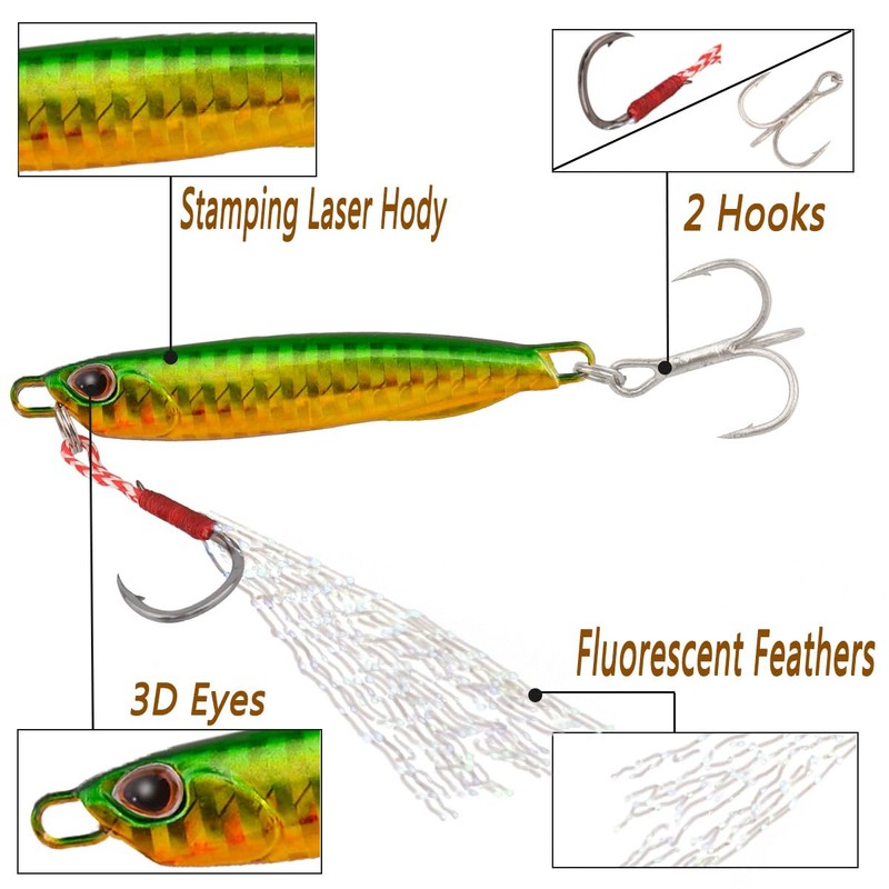 Jigs Fishing Lure Bass Cyprinid Sinking Spoon Metal Micro Jigging