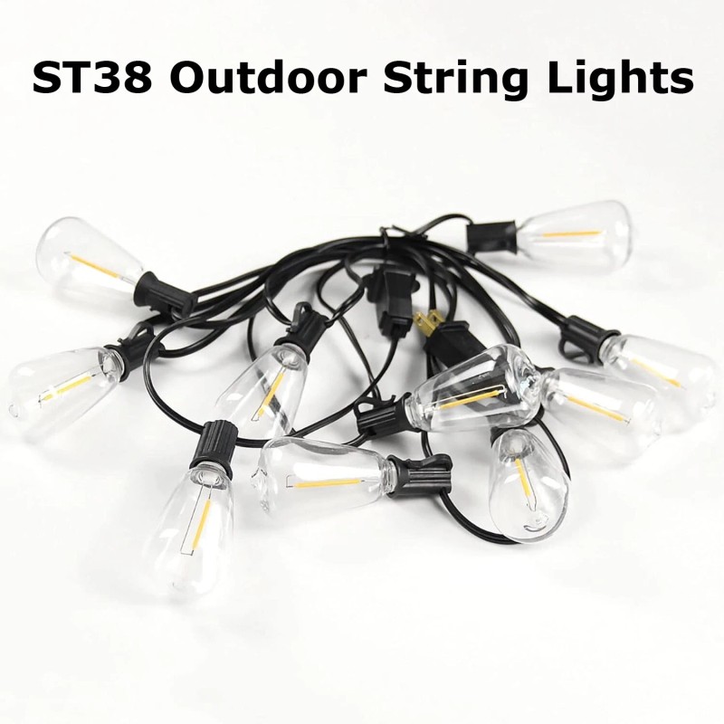 WYZM Dimmable LED String Lights with Shatterproof Bulbs for Outdoor