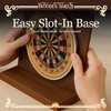 SOL Desktop Wooden Dart Board Set - Compact Tabletop Game