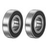 sourcing map 16001-2RS Deep Groove Ball Bearings, Pack of 2,