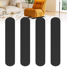 4 PCS 30Inch Non-Slip Furniture Rail Pads for Hardwood Floors, Recliner Non Slip Grippers, Recliner Floor Protector, Anti-Slip Furniture Pads Keeping Recliners Sofas Couches Chairs Furniture in Place