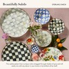 MACKENZIE-CHILDS Enamel Salad Serving Set, Enamel Bowl and Wooden Salad