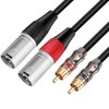 Devinal Dual XLR Male to RCA/Phono Audio HiFi Cord, 2