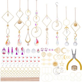 BEUNITONE DIY Suncatchers Sun Catchers Making Supplies Kit Art and Crafts for Adults Decorative Suncatchers with Crystals Rainbow Maker for Indoor Window Home Wedding Garden Christmas Decor