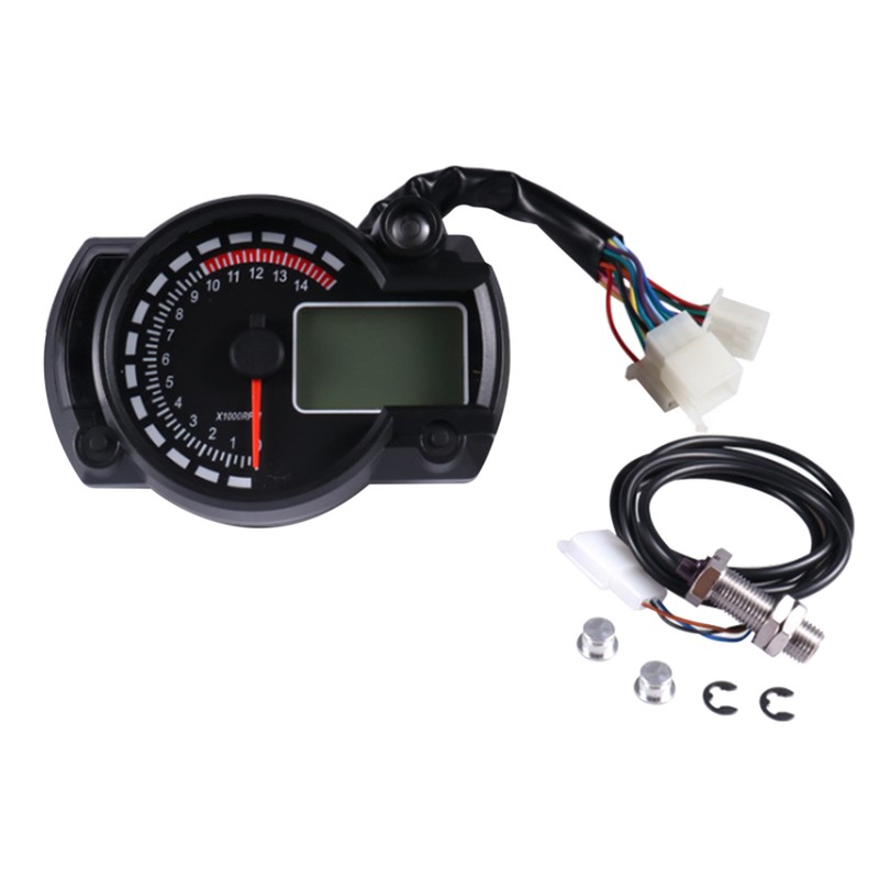Motorcycle Electronic Tachometer Universal Digital Meter Modified Motorcycle Speedometer