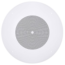 JBL Professional CSS8008 Commercial Series Round Ceiling Speaker, 8”. 5-Watt Multi-Tap Transformer for 100V, 70V and 25V Distributed Lines. Single Speaker. White and Paintable
