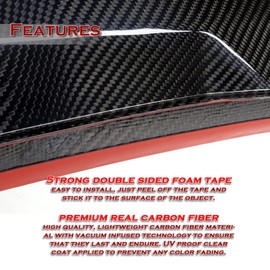 Q1-Tech, Real Carbon Fiber V-Style Lift Gate Trunk Spoiler Wing Compatible with 2019-2021 Mazda 6 Alexa Sedan Only, 2020