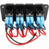 Amarine Made 12V 4 Gang Rocker Switch Panel Toggle Switch