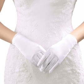 Miranda's Bridal Women's Wrist Length Formal Satin Gloves Pink