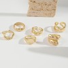 Chunky Gold Stackable Rings for Women Adjustable Round Dome Ring