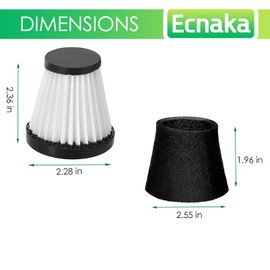 F117 Scorption Filter Compatible with Dirt Devil Scorpion Models SD20005RED SD30025B BD22025, Compare to Part# AD40117 (4 Pack Hepa Filter & 8 Pack Sponge Filter)