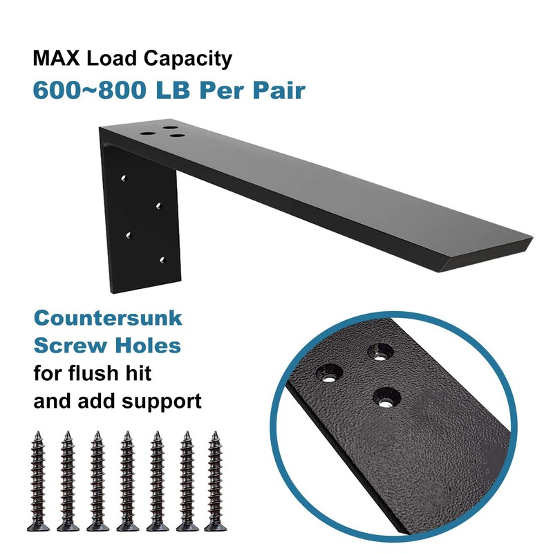 WINKER Countertop Support Bracket Heavy Duty Granite Hidden Forward L