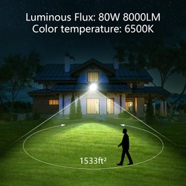 monococo LED Outdoor Flood Lights 80W 3Pack,Upgraded 8000LM Super Bright Spot Security Lights IP66 Waterproof, Cooling & Lamp Beads, 5000K Exterior Outside FloodLights for Yard Garage Stadium