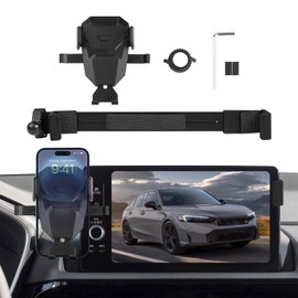 Car Phone Holder for 2022-2025 Honda Civic/2023-2025 Acura Integra Accessories, Adjustable Mobile Cell Phone Stand for 9-inch Screen,Civic Navigation Screen Bracket Interior