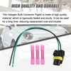 9012 3-Wire Halogen Bulb Connector Pigtail Fit for 2012-2017 Fiat