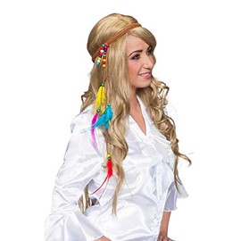 Hippie Headband with Feathers and Beads