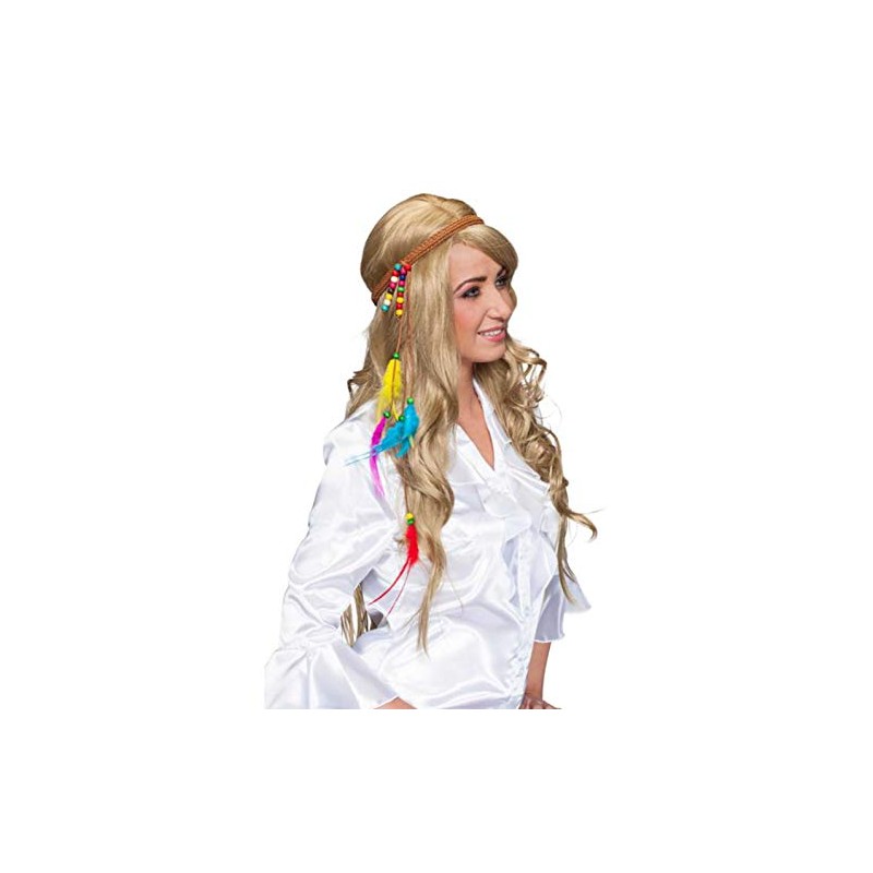 Hippie Headband with Feathers and Beads