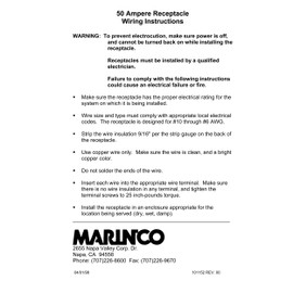 Marinco 6369CR Marine 3-Pole 4-Wire Electrical Dockside Receptacle (50-Amp, 125/250-Volt, Female, Black)