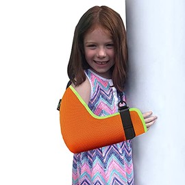 Active Child 4-5yr Orange/lime Arm Collarbone Sling