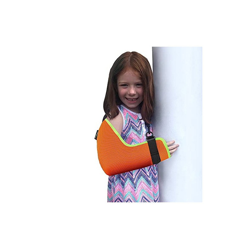 Active Child 4-5yr Orange/lime Arm Collarbone Sling