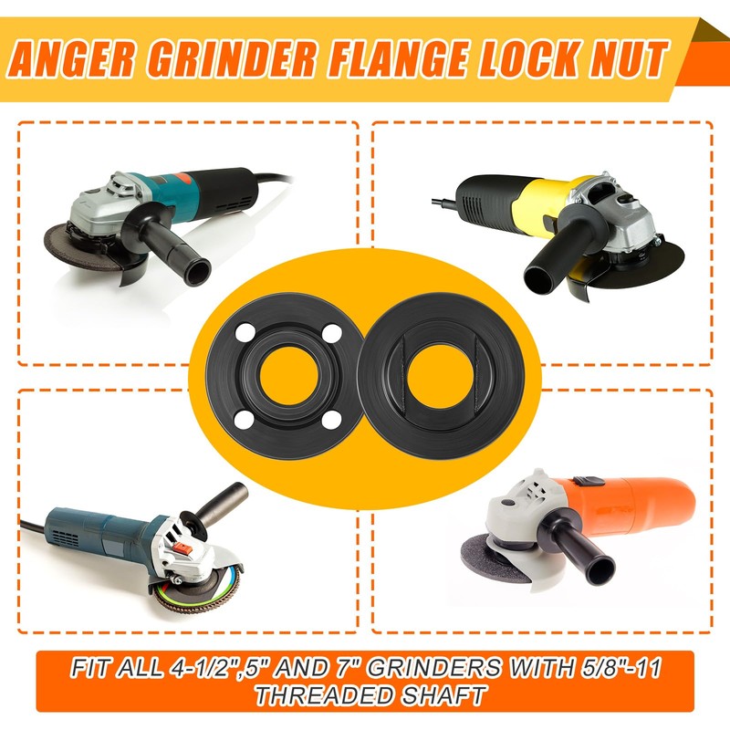 Hicarer Angle Grinder Nut Angle Grinder Wrench Kit 5/8"-11 Flange
