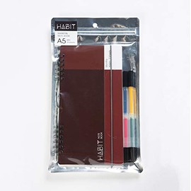 Nakabayashi HABIT Marker & Notebook/A5slim NW-SA504-2 Red