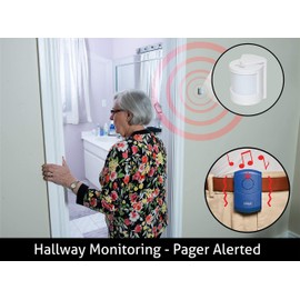 SMPL Alerts Wireless & Wearable Alerts Pager, Elderly Assistance, Caregiver Paging System, Security/Motion Sensors, Senior & Kids Safety, Live Technical Support
