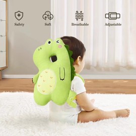 Baby Head Protector, Adjustable Baby Head Protection Backpack with Baby Knee Pads for Crawling, Soft, Breathable and Wearing Safety Baby Head Protector