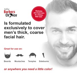 Godefroy Barbers Choice 3 Application Beard and Mustache Dye For Men, 6 weeks of Cover For Gray Facial Hair, Dark Brown