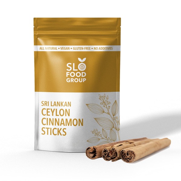Slofoodgroup - Palitos de canela de Ceilán (canela de Ceilán) Cinnamomum verum 1 Ounce (Pack of 1)