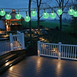 Lezonic Solar Garden Lights, 100LED Solar Fairy Lights Waterproof, 12M/39Ft Solar String Lights with 8 Mode Outdoor/Indoor Solar Lights for Home, Garden, Wedding, Party, Festival Decorations (Green)