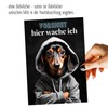 siviwonder Dog Sign with German Text "Vorsicht Dachshund" Dog Saying