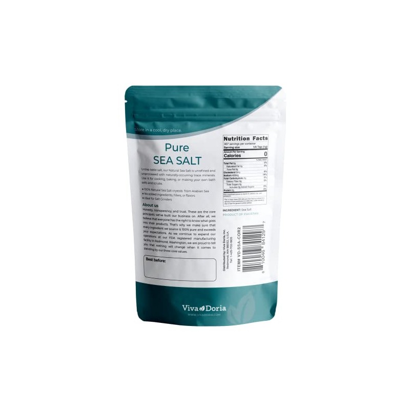 Viva Doria Pure Sea Salt, Coarse Grain, 2 lb |