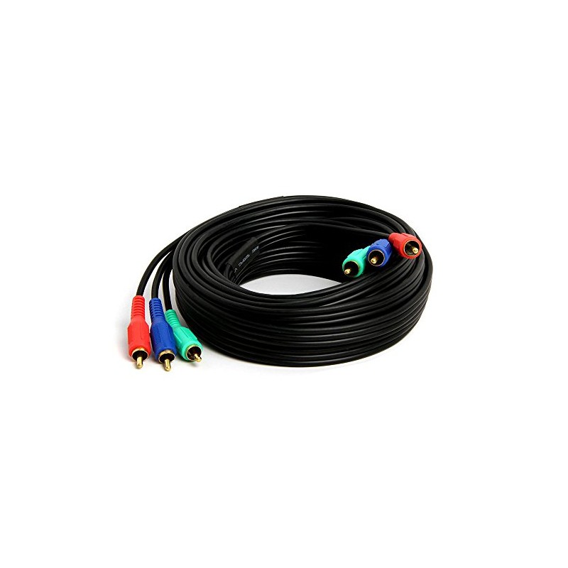Video/Audio 3 RCA Bundled Cables for Component Video, 25 Feet